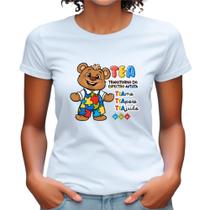 Blusa com Estampa Símbolo do Autismo camiseta babylook atípica mãe laço autista frases inclusão