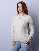 Blusa com pérolas na gola