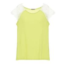 Blusa com Renda Na Manga Verde Blusa com Renda Na Manga Verde