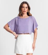 Blusa Com Top Rovitex Roxo Blusa Com Top Rovitex Roxo