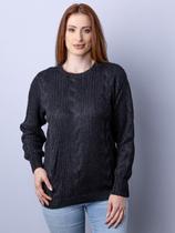 Blusa com tranças e canelados