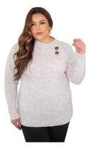 Blusa Comprida Plus Size Trico Max Pull Vestlegging