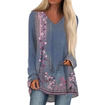 Blusa COTECRAM Today 2024 de manga comprida com decote em V para mulheres Blusa COTECRAM Today 2024 de manga comprida com decote em V para mulheres