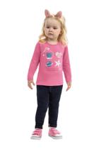 Blusa Cotton Manga Comprida Menina Universo Rosa Blusa Cotton Manga Comprida Menina Universo Rosa
