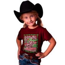 Blusa Country Feminina Infantil Brilho Bordo Zoe Western New