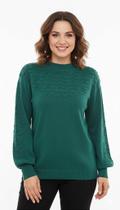 Blusa Crônicas de Fio Modal com Trabalho em Puff Blusa Crônicas de Fio Modal com Trabalho em Puff