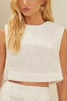 blusa croped ombreira off white blusa croped ombreira off white