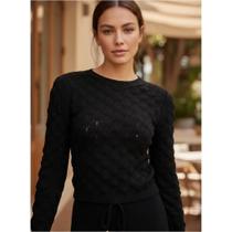 Blusa Croped Tricot Modal Feminina Giuliana Marques