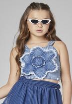 Blusa Cropeed Menina Jeans Mylu Blusa Cropeed Menina Jeans Mylu