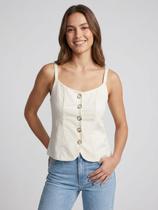 Blusa Cropped Alcinha Feminina OFF WHITE - Lecimar Blusa Cropped Alcinha Feminina OFF WHITE - Lecimar