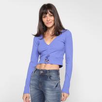 Blusa Cropped All Is Love Nó Manga Longa Feminina Blusa Cropped All Is Love Nó Manga Longa Feminina