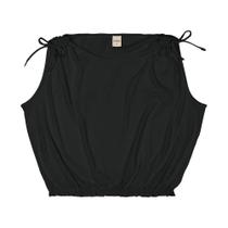 Blusa cropped alongada com amarrações Blusa cropped alongada com amarrações