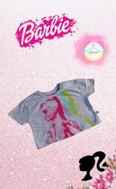 Blusa Cropped Barbie - Cinza Blusa Cropped Barbie - Cinza