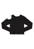 Blusa Cropped Básica em Ribaninha Juvenil Gloss
