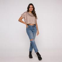 Blusa Cropped Básica Estampada Chefron Blusa Cropped Básica Estampada Chefron
