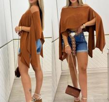 Blusa Cropped Bata Feminina Capa Estilo Boho Multi Formas