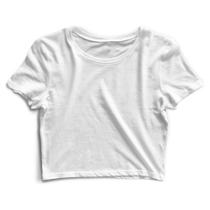 Blusa Cropped Blusinha Camiseta Feminina Lisa