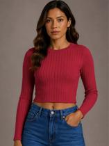 Blusa Cropped Canelada Lunender Manga Longa Feminina Casual Gênero:FemininoTamanho:MCor:Rosa Dry Rose Blusa Cropped Canelada Lunender Manga Longa Feminina Casual Gênero:FemininoTamanho:MCor:Rosa Dry Rose