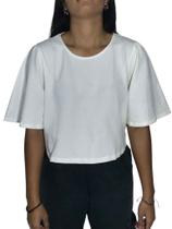 Blusa Cropped Canelada Off White Rovitex Estilo e Conforto Atemporal Blusa Cropped Canelada Off White Rovitex Estilo e Conforto Atemporal