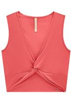 Blusa Cropped Cavado com Decote V Transpassado - Lunender - Várias Cores