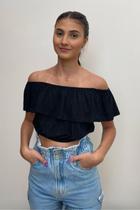 Blusa Cropped Ciganinha Coloridas Blusa Cropped Ciganinha Coloridas