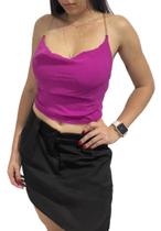 Blusa Cropped com Alça de Corrente Blusa Cropped com Alça de Corrente