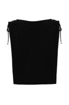 Blusa Cropped com Amarração Ombro Preto Blusa Cropped com Amarração Ombro Preto