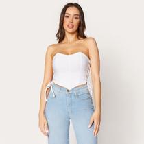 Blusa Cropped Corset Branco