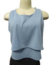 Blusa Cropped curto sem manga