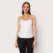 Blusa Cropped de Alça com Bojo