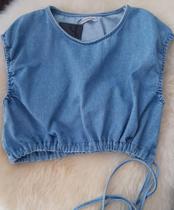 Blusa Cropped de jeans Blusa Cropped de jeans
