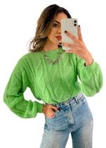 Blusa cropped de tranças outono/inverno SKU 325 Blusa cropped de tranças outono/inverno SKU 325