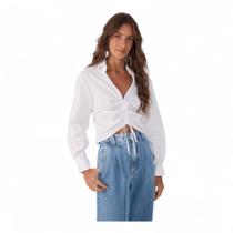 Blusa Cropped Dress To Algodão Frente Franzida