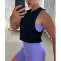 Blusa Cropped Dry Fit Top Fitness Cavado Feminino - Quem Diria Modas