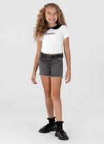 Blusa cropped em cotton Wandinha Infantil menina Brandili