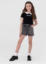 Blusa cropped em cotton Wandinha Infantil menina Brandili