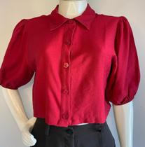 Blusa cropped em viscose Blusa cropped em viscose