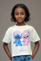 Blusa Cropped Fakini Feminina Lilo & Stitch Com Coração Tamanho (4ao10) Blusa Cropped Fakini Feminina Lilo & Stitch Com Coração Tamanho (4ao10)