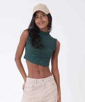 Blusa Cropped Feminina Canelada Marisa-86460 Blusa Cropped Feminina Canelada Marisa-86460