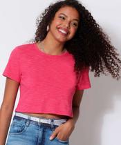 Blusa Cropped Feminina Flamê Manga Curta Marisa-52039