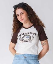 Blusa Cropped Feminina Hello Kitty Sanrio Off White-21097