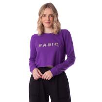 Blusa Cropped Feminina Infinitto Teen Basic Roxo Blusa Cropped Feminina Infinitto Teen Basic Roxo