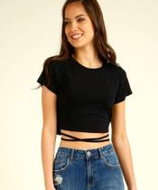 Blusa cropped feminina