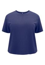 Blusa Cropped Feminina Plus Size Canelada Lunender 00412 Blusa Cropped Feminina Plus Size Canelada Lunender 00412