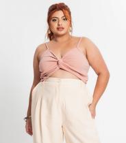 Blusa Cropped Feminina Plus Size Secret Glam Rosa Blusa Cropped Feminina Plus Size Secret Glam Rosa
