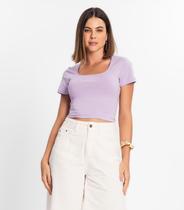 Blusa Cropped Feminina Rovitex Roxo Blusa Cropped Feminina Rovitex Roxo