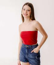 Blusa Cropped Feminina sem alça Marisa-37120 Blusa Cropped Feminina sem alça Marisa-37120