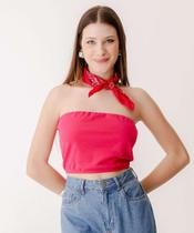 Blusa Cropped Feminina sem alça Marisa-37122 Blusa Cropped Feminina sem alça Marisa-37122