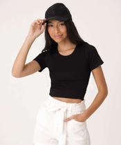 Blusa Cropped Feminina Sem Costura Canelada Marisa-15765