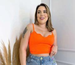 Blusa cropped Feminino Alça Fina Modinha